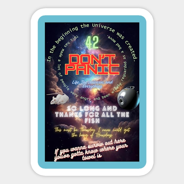 Don't Panic Hitchhiker's Guide to the Galaxy - Hitchhikers Guide To The